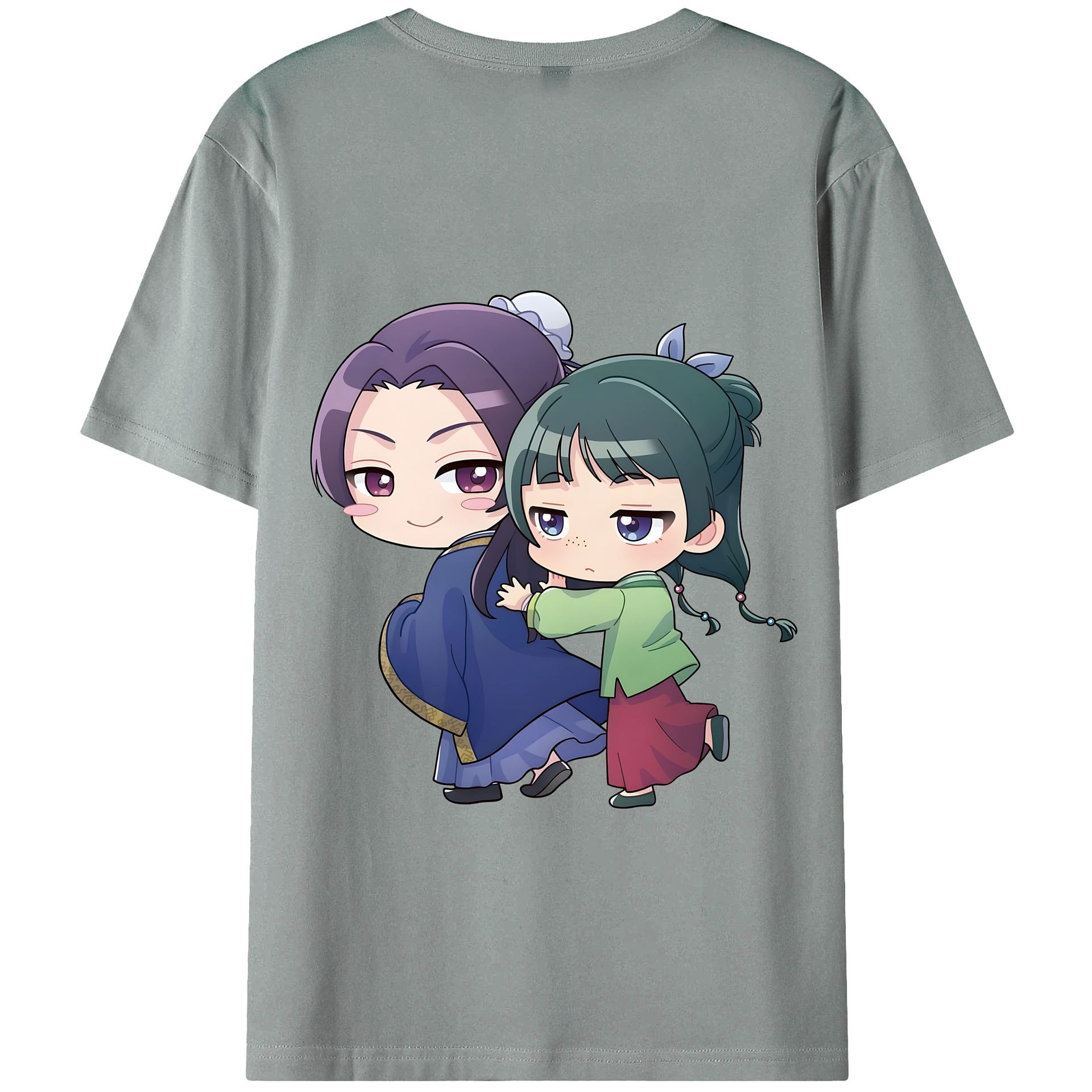 （画像用） 薬屋のひとりごと The Apothecary Diaries 綿100％ メンズ半袖Tシャツ（バックプリント） 通気性